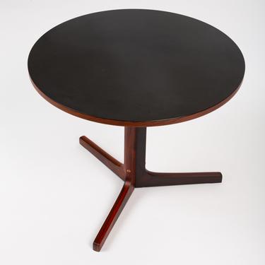 Round Rosewood Side Table with Laminate Top by Artex