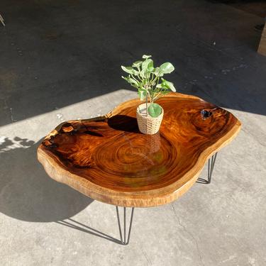 Live-Edge Walnut Coffee Table 