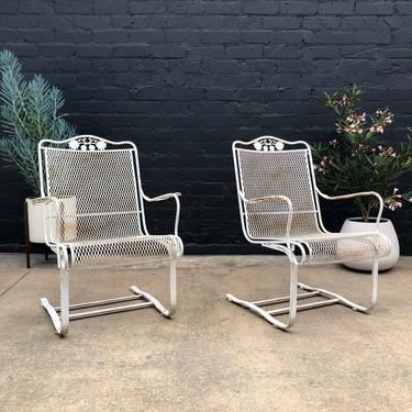 Mid-Century Modern Outdoor Patio Lounge Chairs by Woodard, c.1960’s 
