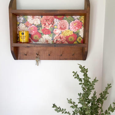 Rustic Natural Wood Wall Shelf 