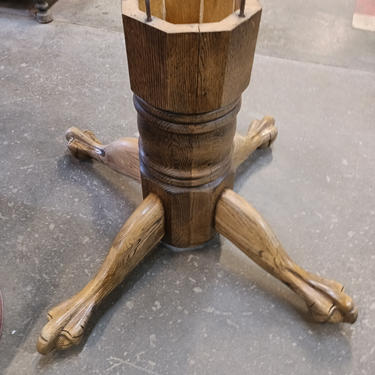 Oak table base with claw feet legs 28 1/2"× 26 1/2"