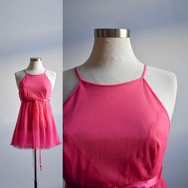 1960s Hot Pink Nighty 