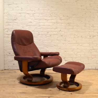 Ekornes Stressless Danish Leather High-End Recliner Chair 