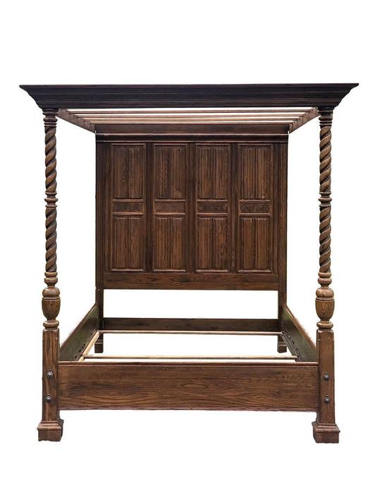 Ethan Allen Royal Charter Oak Queen Size Canopy Bed 2nd Story Trading