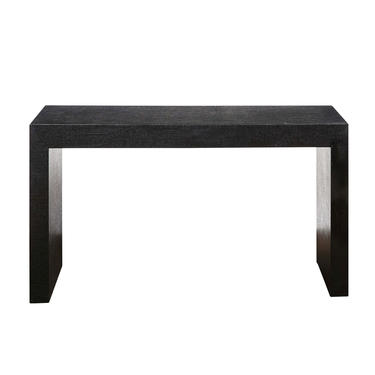 Karl Springer Style Lacquered Linen Console Table 1970s