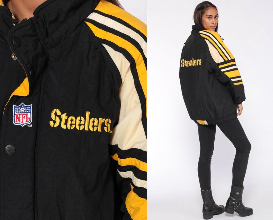 Vintage Pittsburgh Steelers Starter Pro Line Pullover 1990s Jacket Medium