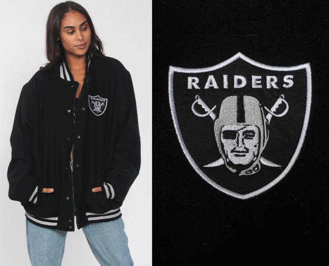 Oakland RAIDERS Jacket XL Wool NFL Varsity Jacket 90s Football