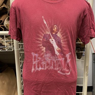 Vtg Jimi Hendrix Rootswear Burgundy T-shirt Adult Large