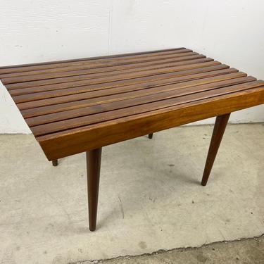 Mid-Century Modern Slat Bench or Coffee Table 