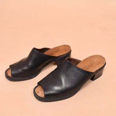 Black Leather Slip Ons By NAOT, EU 39/US 7