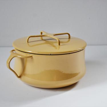 Vintage Tan Dansk Kobenstyle 2 Quart Pot with Lid, Designed by Jens Quistgaard, Made in France 