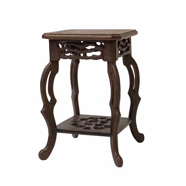 Chinese Brown Wood Square Tall Table Top Stand Display Easel 3.5&amp;quot; ws1615CE 