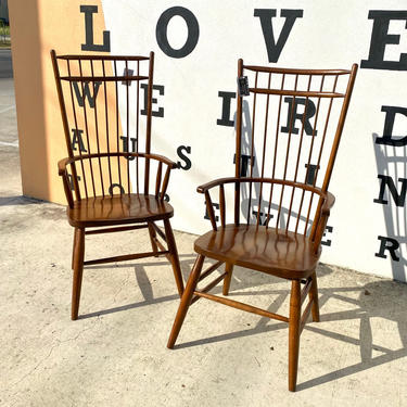 Handcrafted High Back Windsor Chairs