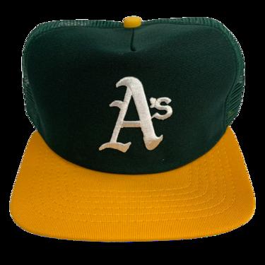 Vintage Oakland A's &quot;New Era&quot; Medium-Large Trucker Hat