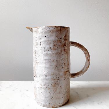 Patio Pitcher in Rustic White // handmade ceramic pottery 