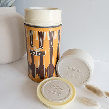 Rare 1971 Thermos brand Pint Size insulated container/ thermo/boho/vintage/MCM/food storage/ drink 