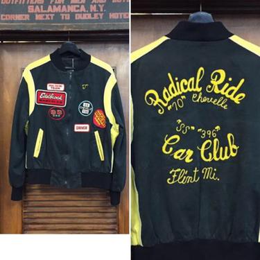 Vintage 1960’s “Radical Ride” Car Club Jacket, Vintage Drag Race, Hooker, Flint Michigan, Vintage Club Jacket, Vintage Clothing 