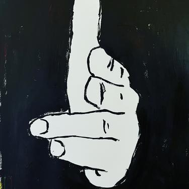 Pew. Pew. Hand painted original art, unique are, black and white, 40x 30x large wall decor, modern graffiti art 