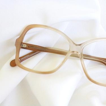 Vintage 70's Butterscotch Shimmer Arm Eyeglasses Frames 