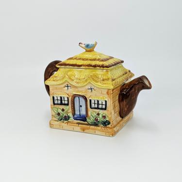 Antique Yellow Cottage Tea Pot 