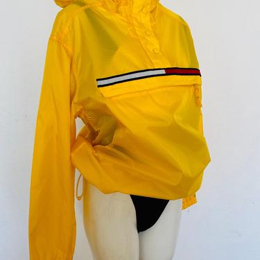 Vintage yellow tommy hilfiger sales windbreaker