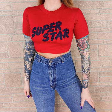 80's Super Star Crop Top Shirt 