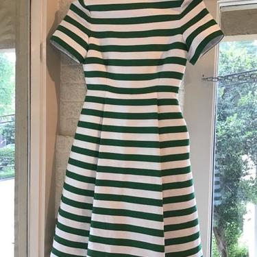 Kate Spade Size 00 Green & Cream Dress