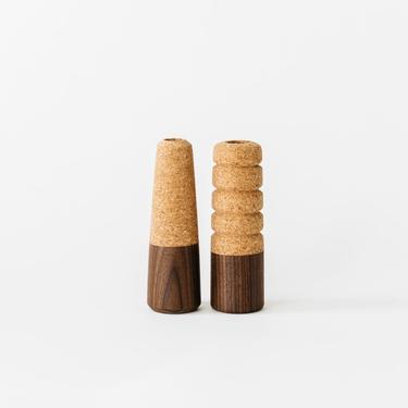 Cork + Wood Candle Sticks 