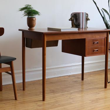Mid Century Danish Modern Drop Down Vanity Desk 