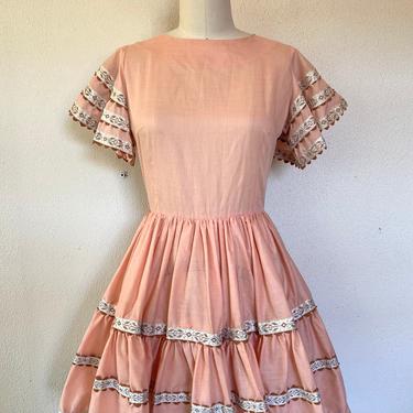 1960s Jeanette’s Originals peach patio dress 