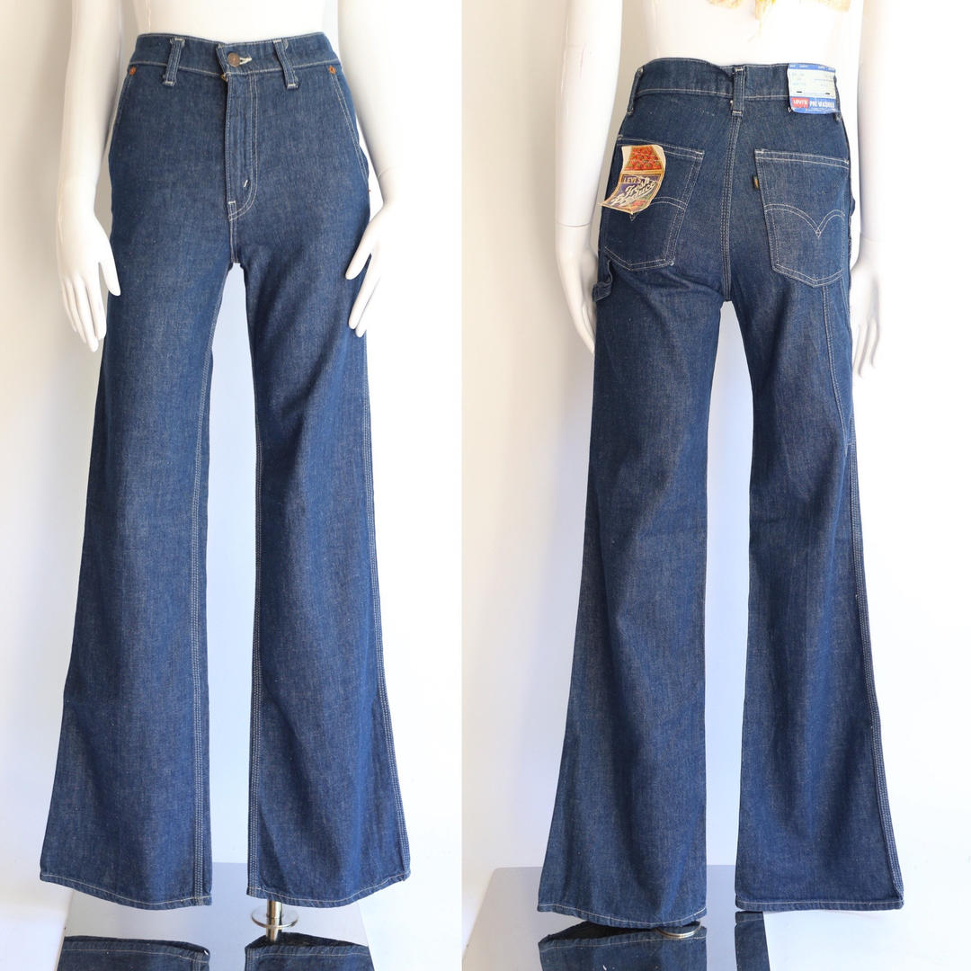 70s LEVIS Fresh Produce hi rise jeans 28 / vintage 1970s medium ...