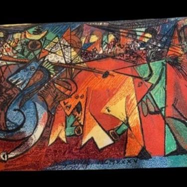 Vintage Picasso Rug “Run of the Bulls” Marina Picasso 