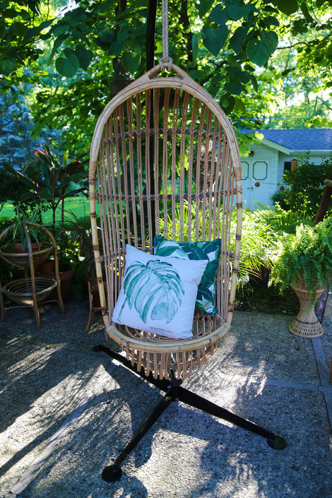 Bamboo hanging egg chair hot sale