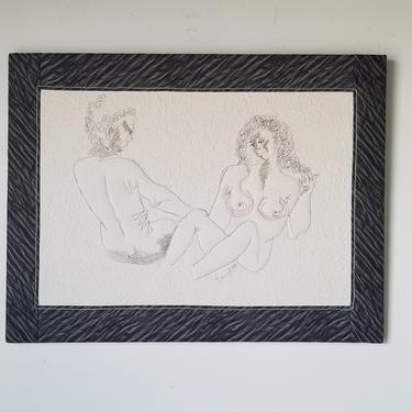 1990s Nancy B. Picasso Inspired Embroidery Wall Art 