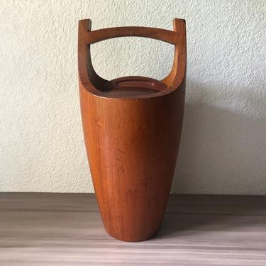 Vintage Early Dansk Staved Teak &amp;quot;Congo&amp;quot; Ice Bucket Designed by Jens Quistgaard, IHQ, JHQ, Danish Modern, Mid Century Modern 