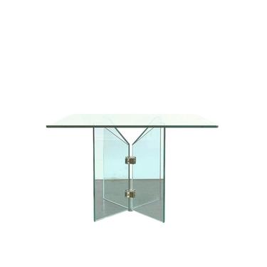 #6020 Pace Collection Brass and Glass Side Table