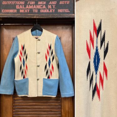 Vintage 1950’s “Ganscraft” Chimayo Southwest Jacket, 50’s Jacket, 50’s Southwest Style, 50’s Chimayo, New Mexico, Vintage Clothing 