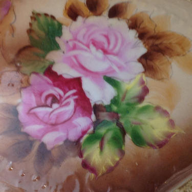 Hand Painted Porcelain Dresser Jar by CalVintageDesigns
