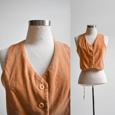 Vintage Brown Corduroy Vest 