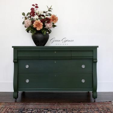 Antique Empire Dresser, Green Vintage Chest of Drawers | Green Spruce  Designs - Vienna, VA | ATTIC