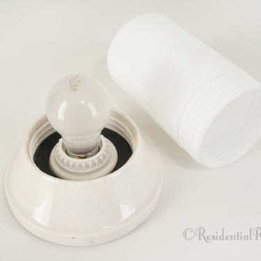 Waterproof ceiling fixture, circa 1940s (NOS)