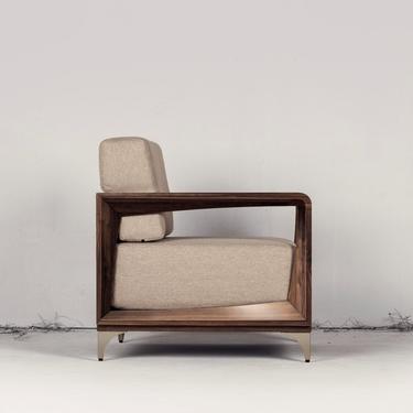 Walnut Sofa, Walnut Chair, Single, Walnut upholstered chair -U&O -Ekais 