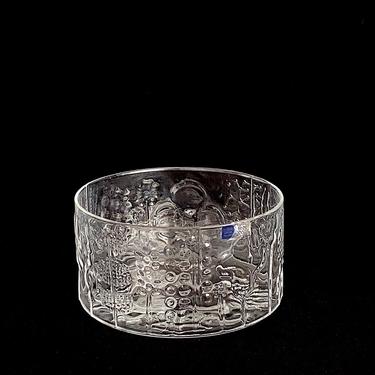 Vintage Mid Century Modern Classic Oiva Toikka FLORA Art Glass 6&amp;quot; Bowl Finland Arabia Iittala Whimsical Finnish Design Nuutajarvi 