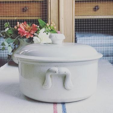 Beautiful rare  find vintage French ironstone soup tureen- STR1 