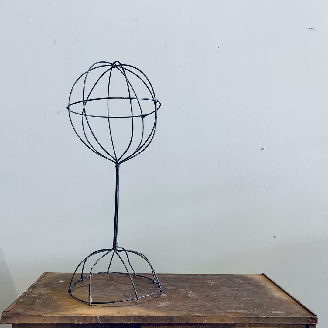 Vintage wire best sale hat stand