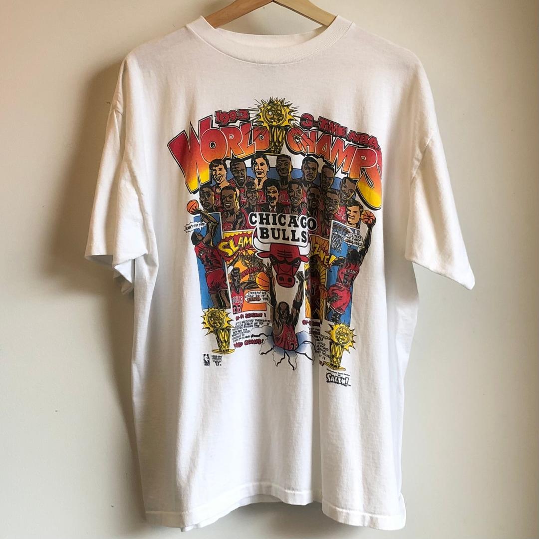 Vintage Chicago Bulls 1993 NBA Champions Salem Sportswear Shirt