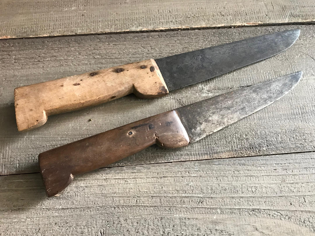 1 French Carving Knife, Handcrafted, Hand Carved Wood Handled Chefs