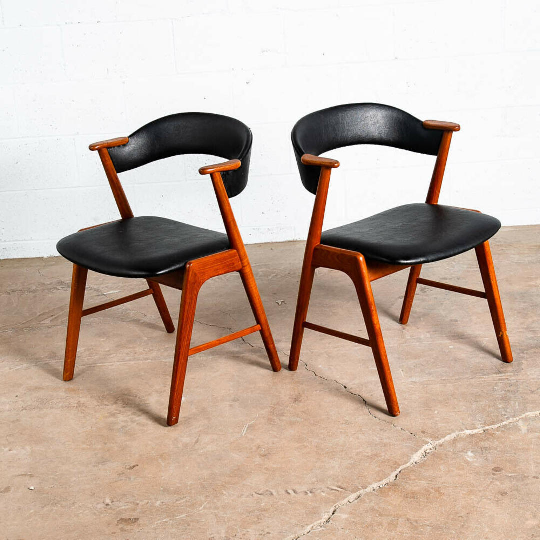 Mid Century Modern Dining Chairs Armchairs Kai Kristiansen 32 Pair KS