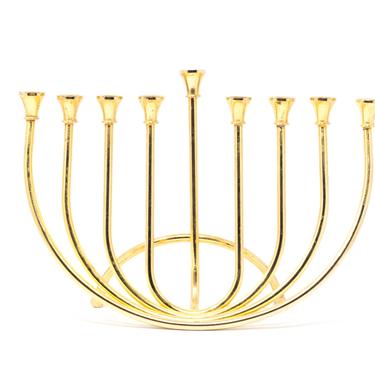 Vintage Gold Menorah, Jewish Hanukkah Menorah 