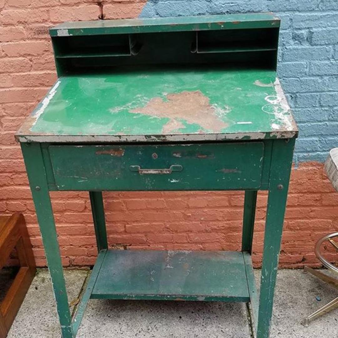 Sold Industrial Metal Stand Up Shop Desk 175 From Mom N Pop